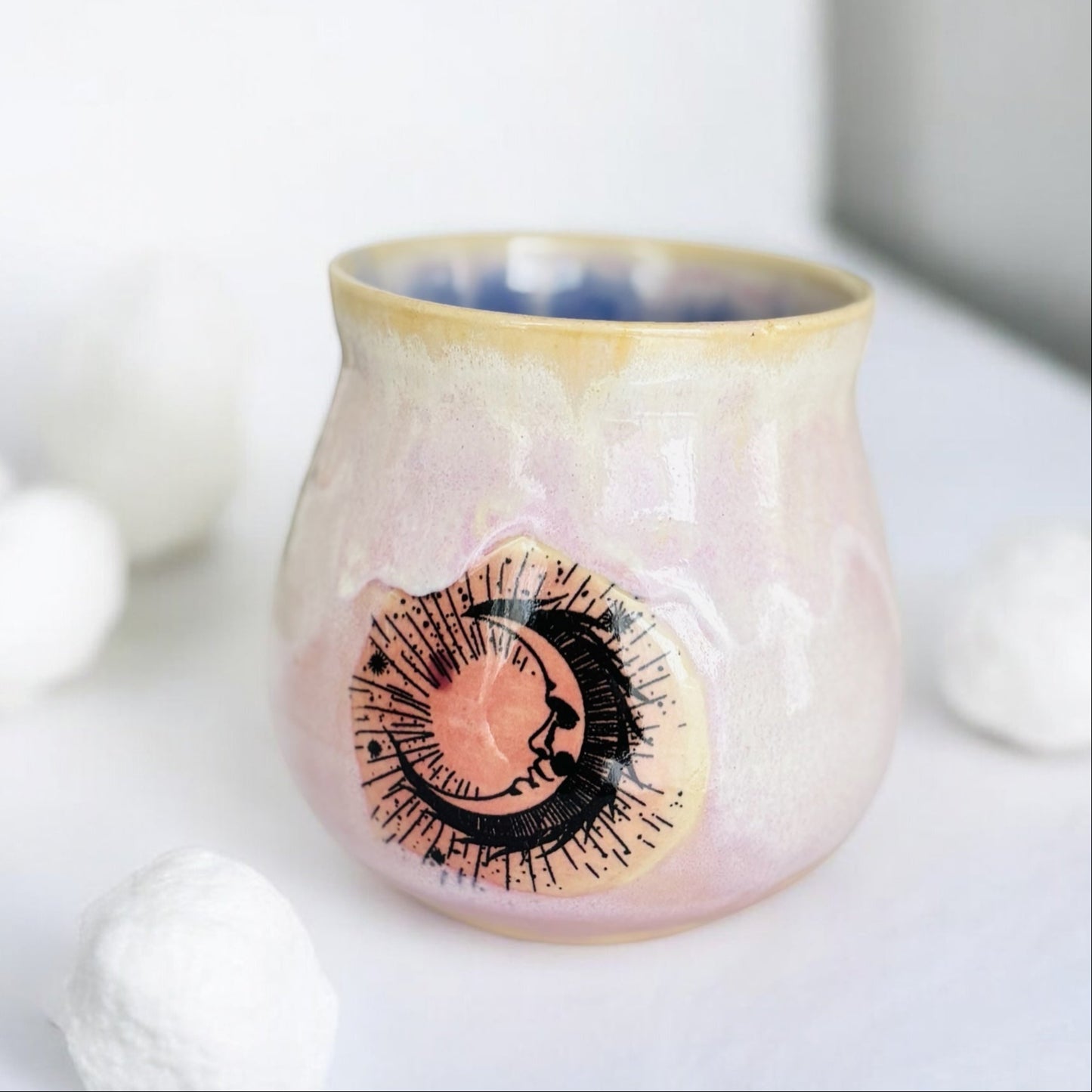 Tasse "Under the Moon" ,poterie faite main.