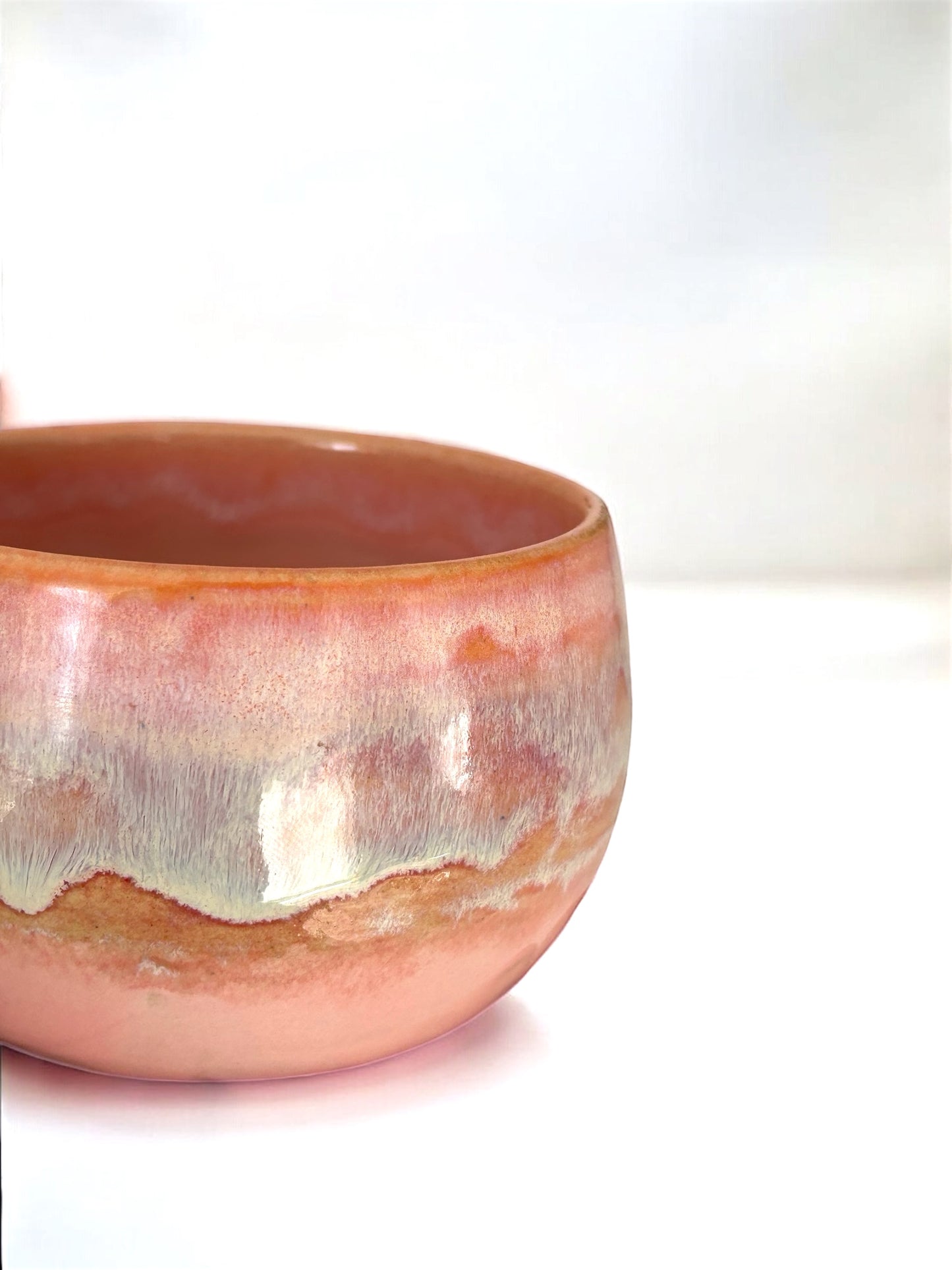 Pink and purple mug, handmade pottery. Easy care. Ideal gift