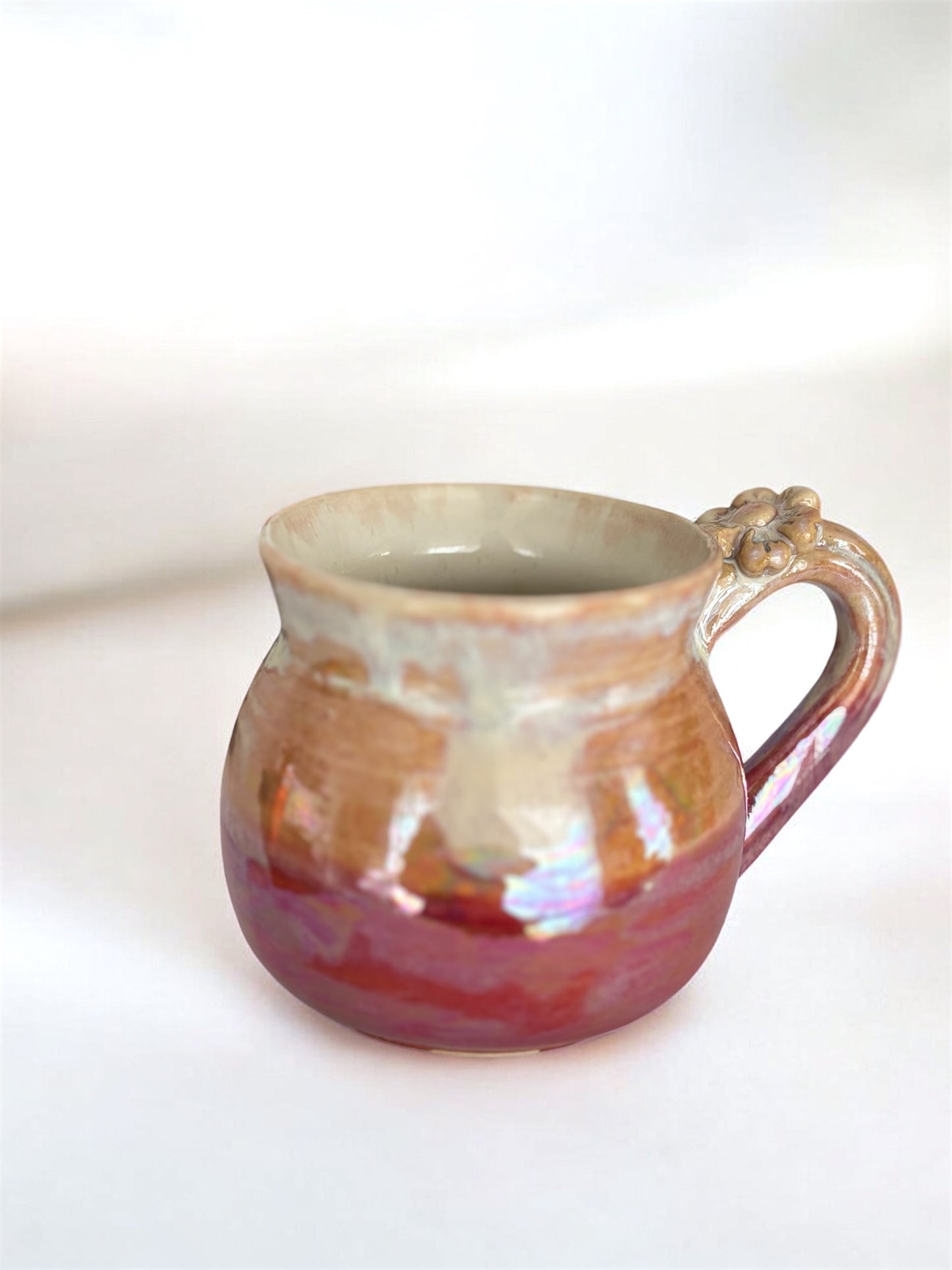 Tasse "Sunrise" Pink, poterie faite main. Entretien facile.