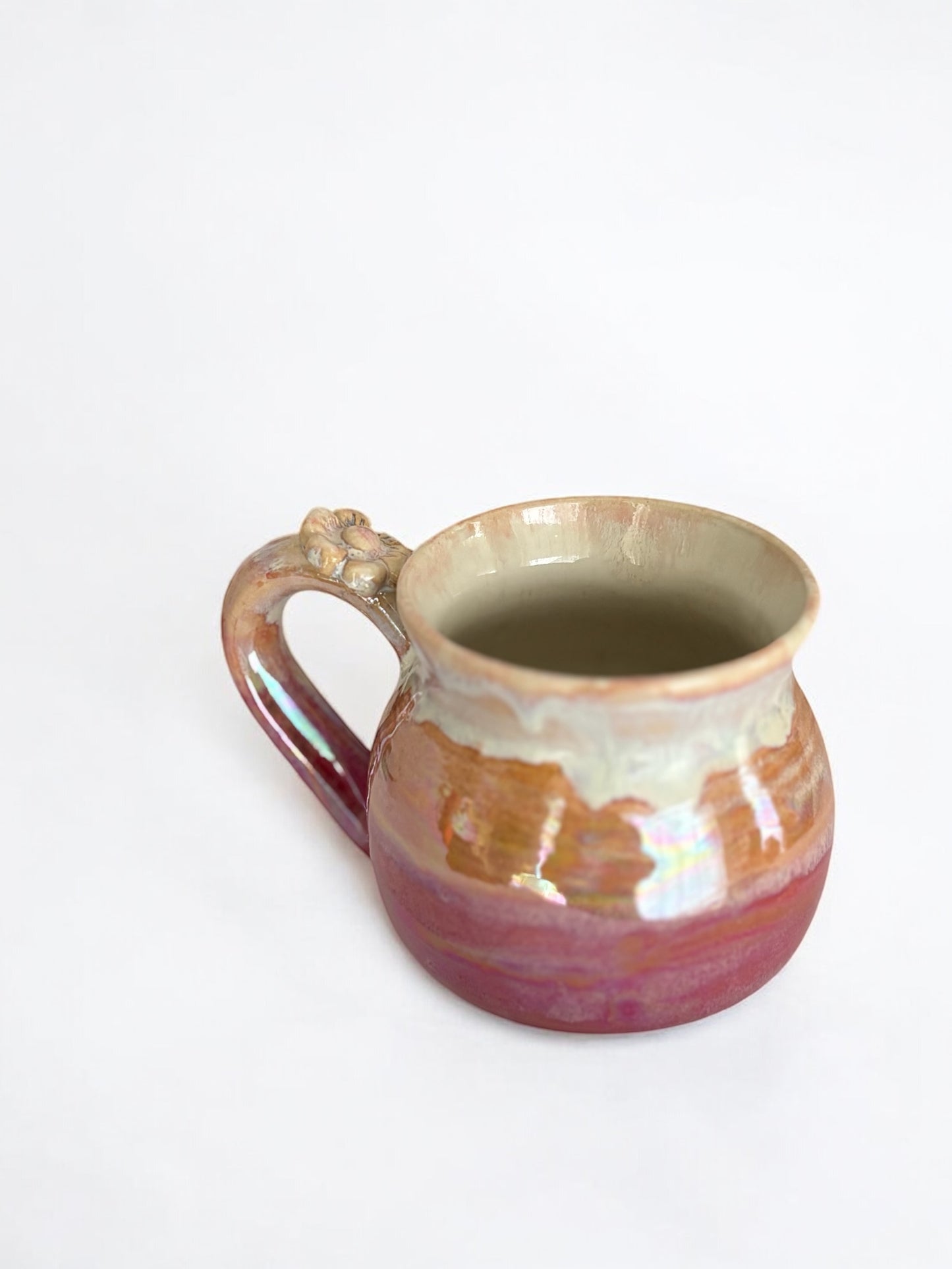 Tasse "Sunrise" Pink, poterie faite main. Entretien facile.