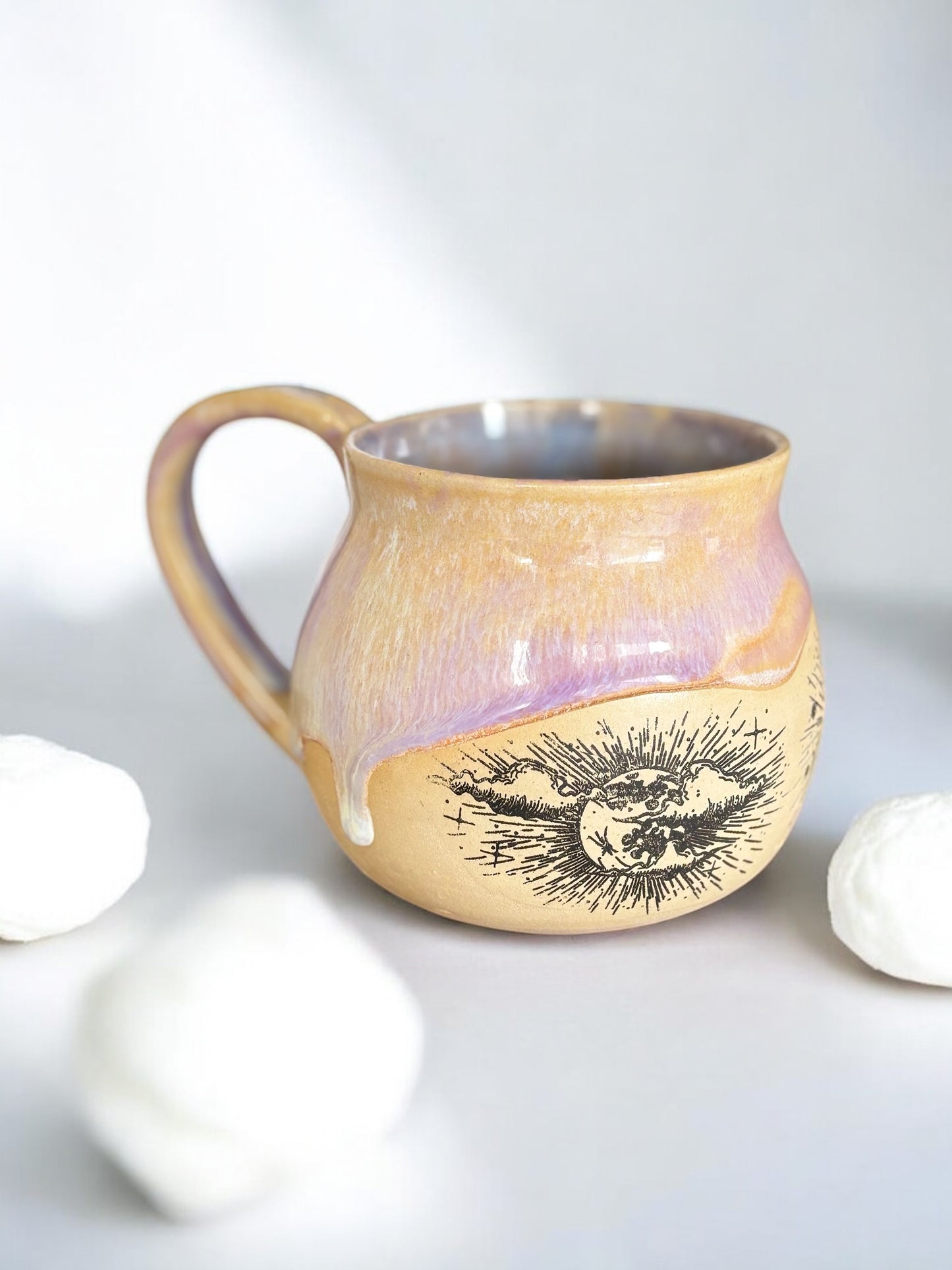 Tasse "Under the Moon" ,poterie faite main.