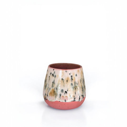 Tasse "pink leopard" ,poterie faite main. Entretien facile.