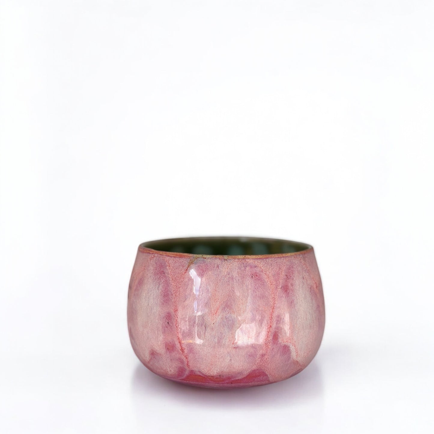 Bol, thé macha Pink & Green  ,poterie faite main. Entretien facile.