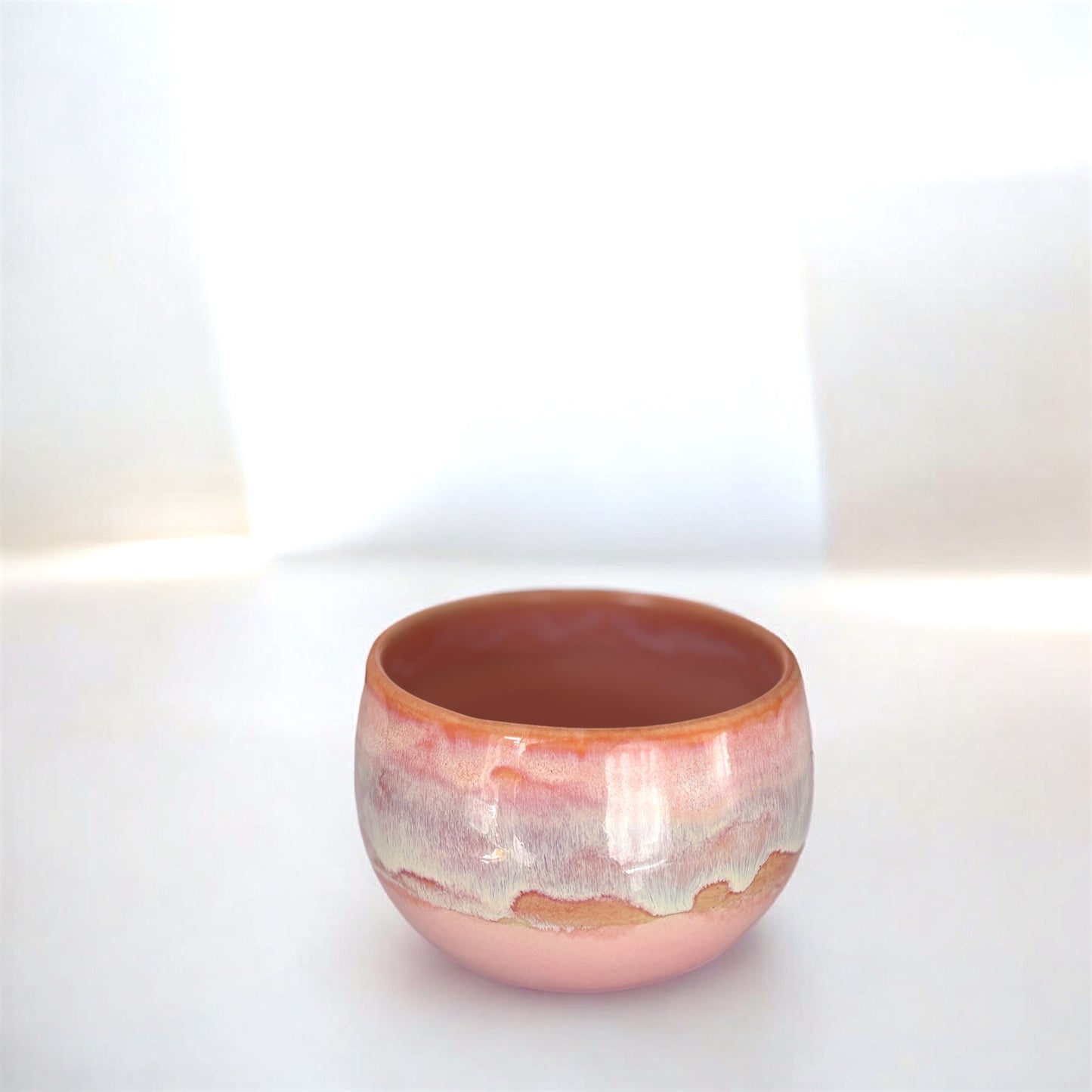 Pink and purple mug, handmade pottery. Easy care. Ideal gift