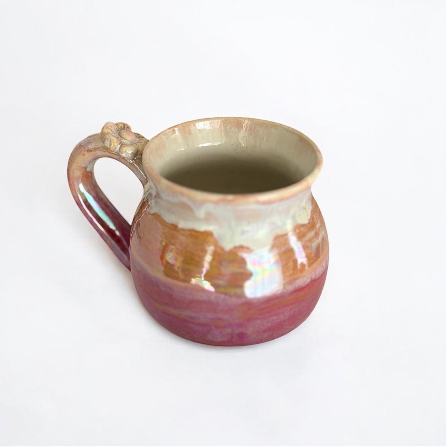 Tasse "Sunrise" Pink, poterie faite main. Entretien facile.